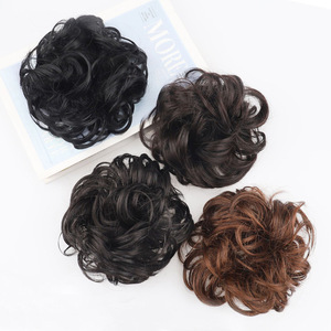 En gros, Perruque synthétique en soie pour femmes, style <span class=keywords><strong>chignon</strong></span> ou queue de cheval, avec ornement capillaire en disque et pince à <span class=keywords><strong>cheveux</strong></span>, pour mariage - Product Image 3