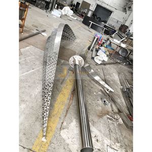 Escultura de Logotipo Personalizada M109 en Acero Inoxidable, Estilo Art Deco, Impermeable, para Campus Corporativos - Product Image 5