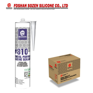 กาวซิลิโคนชนิดกลาง SOZEN-810 กาวซิลิโคนซีลแลนท์ OEM ทนทานต่อสภาพอากาศดี กาวซิลิโคนสำหรับงานก่อสร้างสำหรับกระจก - Product Image 4