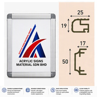Produsen Terpercaya Malaysia, Casing Aluminium Lightbox A3 297x420mm, Display Iklan Komersial, Gantung LED, Tahan Benturan