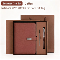 Coffret Cadeau Carnet de Notes A5 Personnalisable Haut de Gamme pour Bureau, Bloc-notes d'Entreprise, Cadeau de Gala Annuel, Personnalisation du Logo, Sans Fil