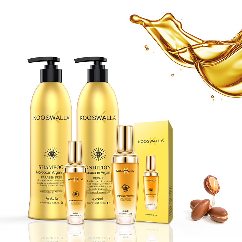 Набор товаров серии Kooswalla, шампунь с аргановым маслом и кондиционер с аргановым маслом для чернокожих женщин