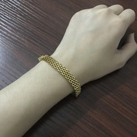 Collier en acier inoxydable, plaqué or 18K, Long et épais, en filet de maille, printemps weanye, 2020