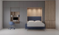 Muebles para el hogar de alta calidad, ahorro de espacio, cama de pared personalizada con sofá