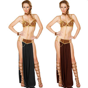 Disfraces de fiesta sexis <span class=keywords><strong>para</strong></span> mujer, vestido de Cosplay de <span class=keywords><strong>carnaval</strong></span>, lencería dorada, <span class=keywords><strong>disfraz</strong></span> de Halloween de <span class=keywords><strong>dos</strong></span> piezas <span class=keywords><strong>para</strong></span> adultos - Product Image 3