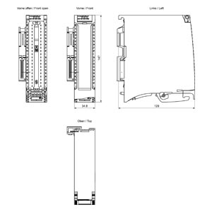 SIMATIC S7 1500 6ES7540 1AB01 0AA0 CMPTP RS422/485 BA Módulo de comunicación de alto rendimiento 6ES7541 1AB00 0AB0 6ES75411AD000AB0 - Product Image 6