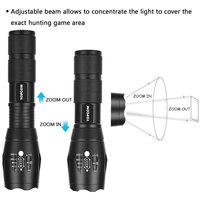 Lámpara IR 850nm, Iluminador IR, Linterna con Enfoque Ajustable, Linterna LED Infrarroja, Luz de Visión Nocturna IR