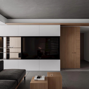 Tùy chỉnh lưu trữ lớn khách sạn Sử dụng đa chức năng ánh sáng sang trọng hiện đại phòng khách TV tủ với màu sắc tùy chỉnh phù hợp với 65 "+ TVS - Product Image 2