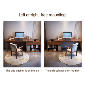 Rắn Gỗ Bàn Viết Có Thể Thu Vào Đa Chức Năng Lớn Sang Trọng Máy Tính Bàn Văn Phòng L Hình Chơi Game Bàn Với Ngăn Kéo Tủ - Product Image 6