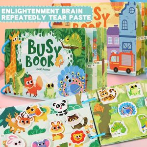 Juego de Desarrollo Sensorial para Niños en Edad Preescolar, Regalo Navideño para Niños y Niñas, Libro de Pegatinas Reutilizables con Velcro - Product Image 2