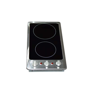 Quemador de vidrio de cerámica negra seleccionado <span class=keywords><strong>con</strong></span> deslizador 2 zonas <span class=keywords><strong>estufa</strong></span> infrarroja incorporada para encimera de parrilla - Product Image 2