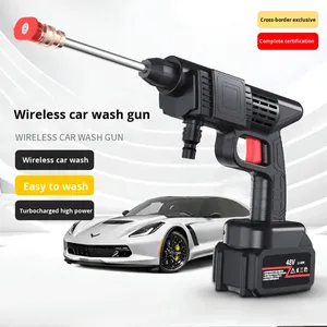 Lavadora de Autos Portátil Inalámbrica de 1000W de <span class=keywords><strong>Alta</strong></span> Potencia para Uso Doméstico, <span class=keywords><strong>Pistola</strong></span> de <span class=keywords><strong>Agua</strong></span> de <span class=keywords><strong>Alta</strong></span> Presión con Batería de Litio para Limpieza a Presión - Product Image 2