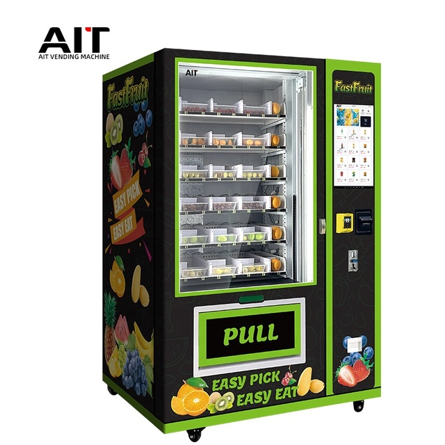 Intelligent Touch Screen Fruit Vending Machine Lifting Refrigerated Fresh Food Unmanned Vending Machine with SDK Function