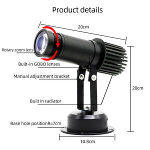 QX <span class=keywords><strong>10W</strong></span> Gobo <span class=keywords><strong>proiettore</strong></span> di luce a <span class=keywords><strong>Led</strong></span> di proiezione personalizzata di illuminazione del segno di illuminazione della lampada Logo <span class=keywords><strong>proiettore</strong></span> per il segno della porta del negozio - Product Image 3