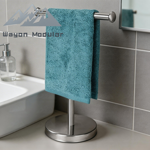 Porte-serviettes en acier inoxydable Wayon pour salle de bain avec options sur pied et murales - Product Image 4