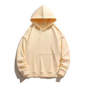 Sudadera con Capucha Beige Crema Suave para Hombre y Mujer, Sudadera Holgada Informal, Ropa de Invierno Acogedora con Bolsillo Delantero - Product Image 2