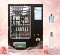 Distributeur automatique de parfums avec élévateur de livraison, pour la distribution stable de marchandises