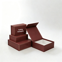 Boîte pliante de luxe personnalisée avec logo, en carton rigide mat noir, jetable, vide, avec fermeture magnétique