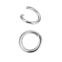 Anneaux Ouverts DIY en Or 18 Carats & Acier Inoxydable Argenté, Non-Ternissables, Accessoires de Bijouterie 100-200 Pièces/Lot, Maillons & Composants