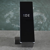 Robinet intelligent avec affichage de la température LED |   Robinet mélangeur de lavabo de salle de bain de style cascade moderne, adapté aux hôtels et aux salles de bain