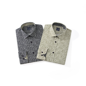 Camisa Casual de Popelina de Algodón para Hombre, Cierre de Botón, Estampado Digital, Ecológica, para Uso Diario, Informal de Negocios, Servicio OEM - Product Image 1