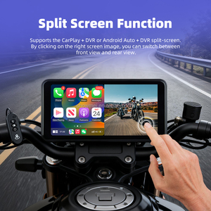 Pantalla de Navegación para Motocicleta de 6.25 Pulgadas con BT, DVR, Carplay, BSD, Pantalla Dividida Extraíble, Inalámbrica, TPM, CarPlay, Android, GPS - Product Image 2