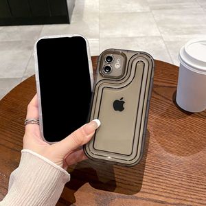 Custodia per cellulare unica in TPU trasparente <span class=keywords><strong>bianco</strong></span> e nero all'ingrosso per <span class=keywords><strong>iPhone</strong></span> Air 17 Pro Max 16 15 14 11 XS <span class=keywords><strong>XR</strong></span> X 8 7 Plus - Product Image 2
