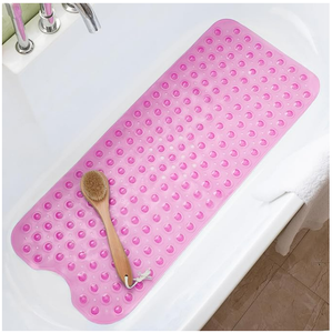Tapete para Banheira e Chuveiro Antiderrapante 39x16 Polegadas Extra Longo Lavável à Máquina Livre de BPA para Crianças - Product Image 1