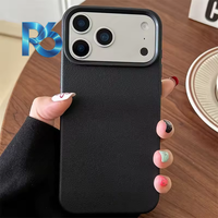 Coque de téléphone portable en silicone magnétique, texture cuir mat soyeux, prix de gros, pour iPhone 11-17, série complète