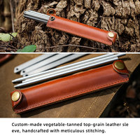 Réchaud à charbon portable en acier inoxydable Chuanyeren avec support de pot, style ferme, 255g, léger, pour camping en extérieur