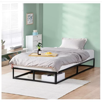 AIDI MBF-002 Cadre de lit pliant en acier de 14 pouces avec plateforme métallique, compatible matelas Queen, Twin, Full, Double, portable