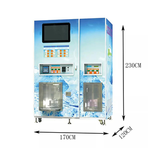 EU Outdoor Water and Ice Cube 2-in-1 Making Ice Vending and Water Vendo Vending Machine Dispenser - Product Image 1