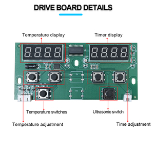 Limpiador ultrasónico fácil de limpiar, accesorios, piezas, Panel de Control Led, pantalla Digital de temperatura de tiempo - Product Image 4