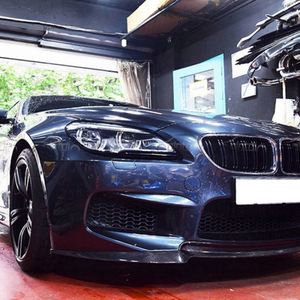 Para BMW Serie 6 F12 F13 M6 2014-2016, alerón delantero de fibra de carbono estilo V, labio de parachoques, divisor de barbilla, tuning automotriz - Product Image 5