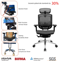 Chaise de bureau ergonomique en maille pour cadres, modèle 138 °   Support lombaire réglable robuste 150 kg GTCHAIR Marrit Ultra