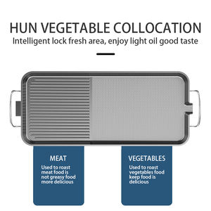 Poêle à Grill anti-adhésif pour Restaurant, Grill à flamme d'intérieur, <span class=keywords><strong>Barbecue</strong></span>, 8-service, Grill électrique d'extérieur, poêle antiadhésive, bon marché - Product Image 5
