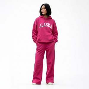 Conjunto Deportivo de 2 Piezas para Invierno, Unisex, Ligero y Transpirable, 100% Algodón, Sudadera con Capucha y Pantalones con Estampado Personalizado - Product Image 1