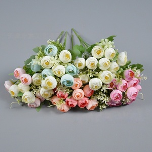 Petit bouquet de fleurs artificielles en soie, pivoines et roses, pour mariage, bouquet de roses artificielles pour la Saint-Valentin, événement, mariage - Product Image 4