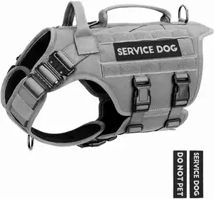 カスタマイズされた調整可能な頑丈な大型犬のトレーニングハーネスプルサービスなし戦術的な屋外機能を備えた犬の狩猟ベスト