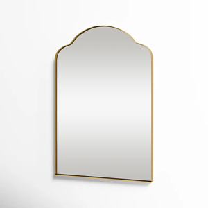 Gold Glam Scalloped <strong>Tall</strong> <strong>Arched</strong> Metal Wall Mounted <strong>Mirror</strong> Room Decor Wall <strong>Mirror</strong> Sophisticated Accent <strong>Mirror</strong> for Decor - Product Image 4