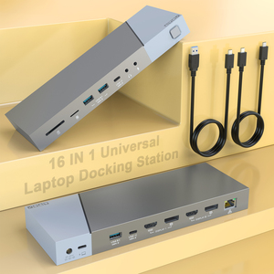 Hub USB-C 10 Gbps <span class=keywords><strong>DisplayPort</strong></span> 5K 60 Hz, double moniteur 4K 60 Hz universel, station d'accueil certifiée DisplayLink USB 3.2 - Product Image 1