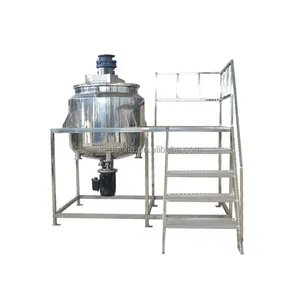 Liquid Emulsify Reactor Homogenizer Tank Agitator Electric Steam Heating Mixer Jacketed Stainless Steel Mixing Tank