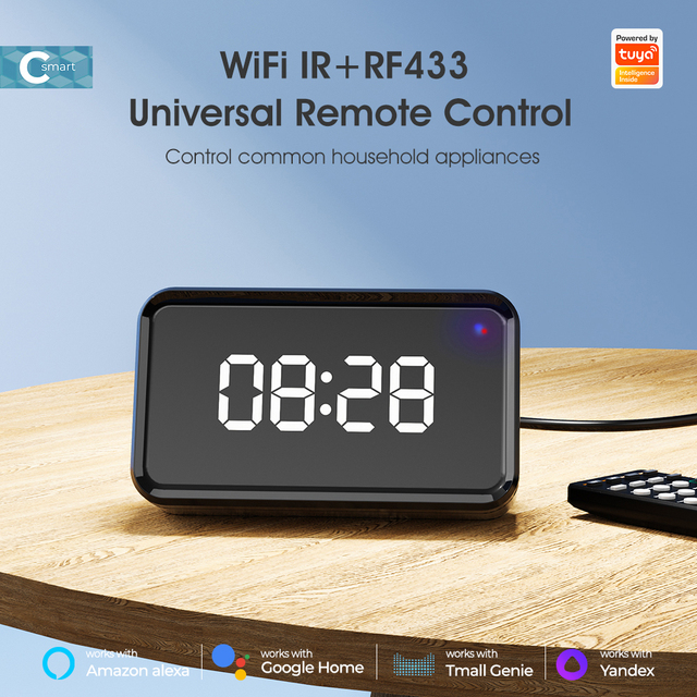 Tuya Smart WiFi IR RF433 Remote Control Infrared Universal Remote Time AC Fan TV DVD Voice Alexa Google Assistant