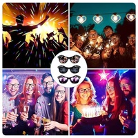 Lunettes de soleil imperméables à effet prisme 3D ultime pour les soirées rave, les célébrations du Nouvel An, les spectacles de lumière, lunettes de diffraction EDM