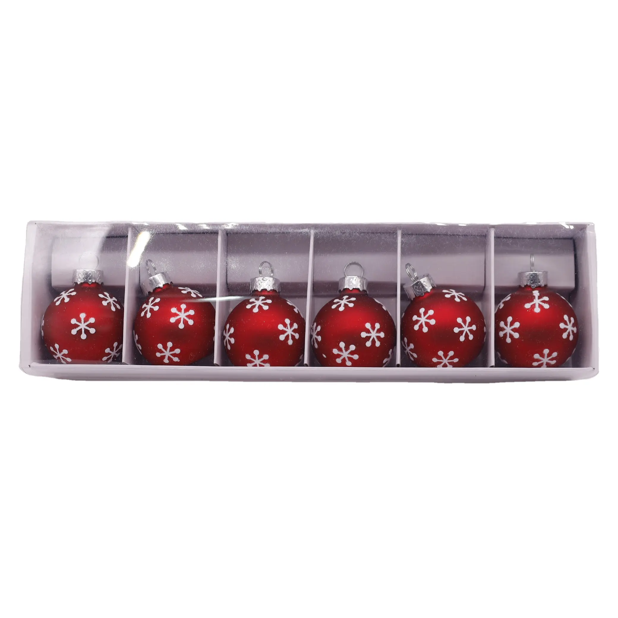 New simple style Wholesale Christmas 3*3*4 cm glass ball set of 6 pcs business card holder or others festival party decorations