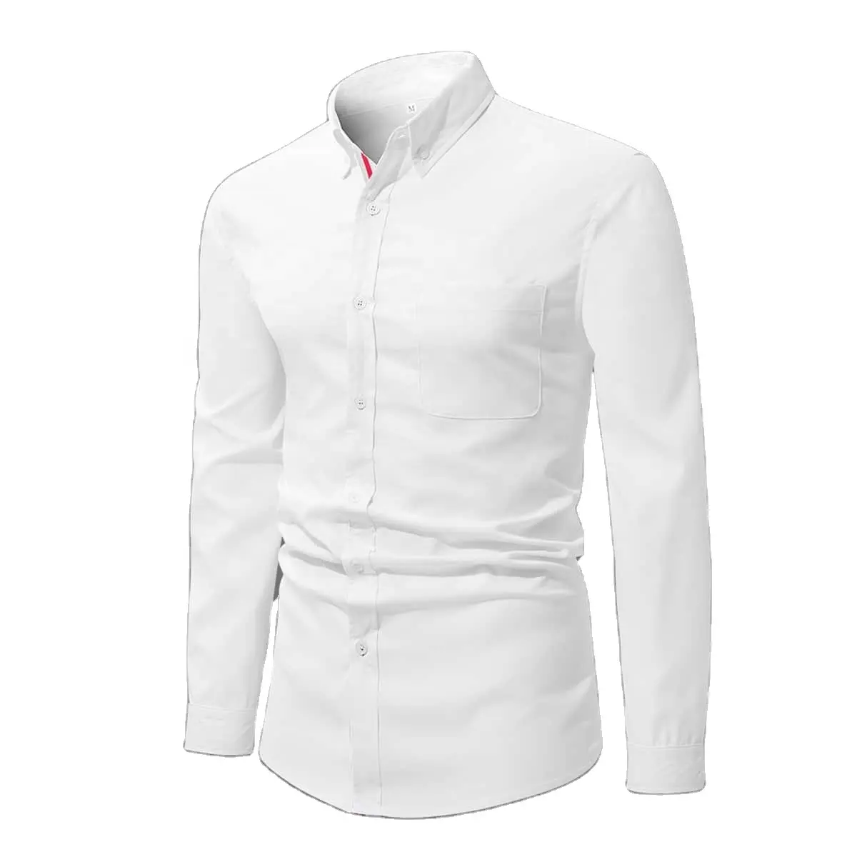 Quality Fashion Sublimation Collar Pocket Latest Design Office Formal Slim Underwear Long Sleeve Mens White Business Dress Shirt