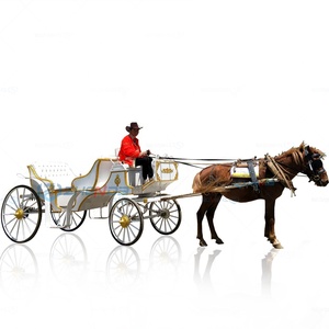 Classic platinum wedding car horse-drawn, romantic ceremony sightseeing bus can customize electric sightseeing - Product Image 1