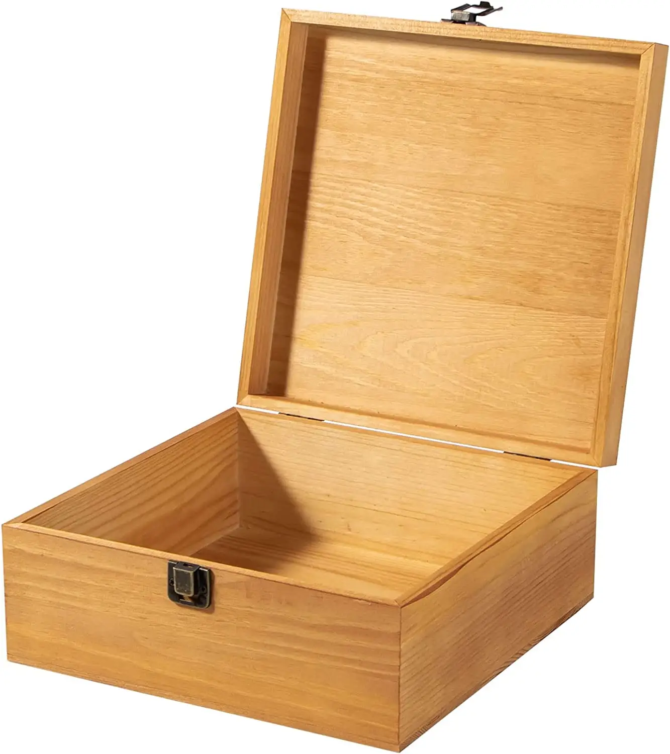 custom Large wooden stash Keepsake Box rustic Wood Boxes Crafts Vintage Wooden Storage Box with Hinged Lid