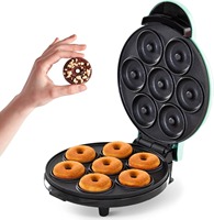 Macchina Portatile per Mini Ciambelle con Riscaldamento Bilaterale, Piastra Antiaderente per Cupcake e Snack