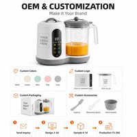 Alles-in-één babyvoedselmaker stoomblender pureemachine LED touchscreen baby aanvullende voedselprocessor bulk ODM